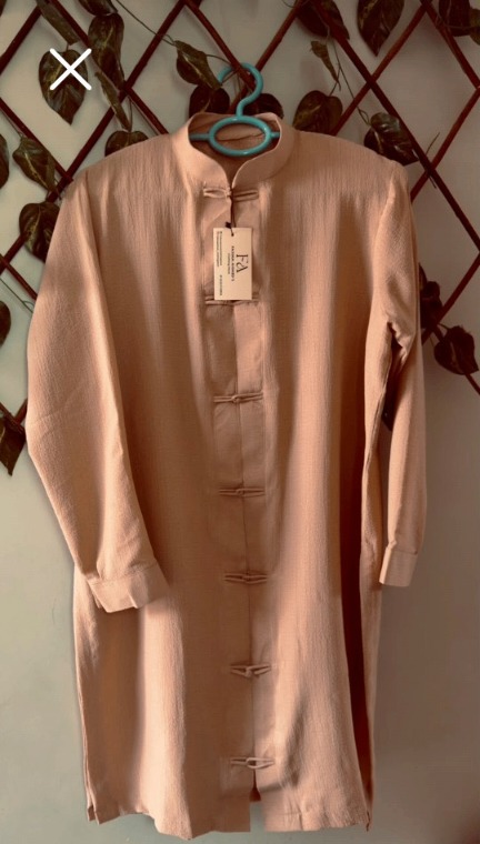 Rait Beige Frog-Button Cord Set product photo