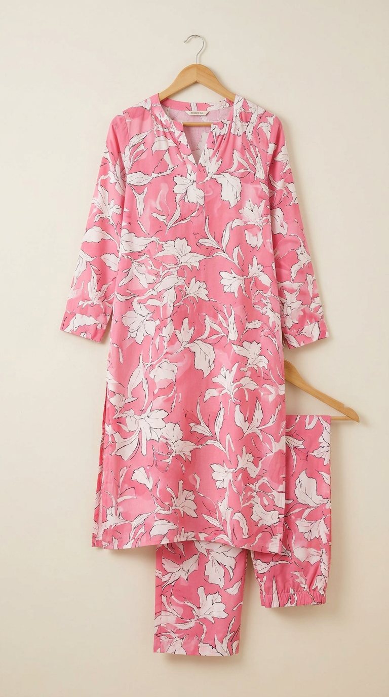 Gulaab Pink Blossom Printed Set product photo