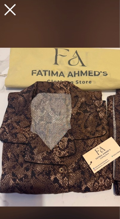 Sahar Snakeskin Print Nightsuit
