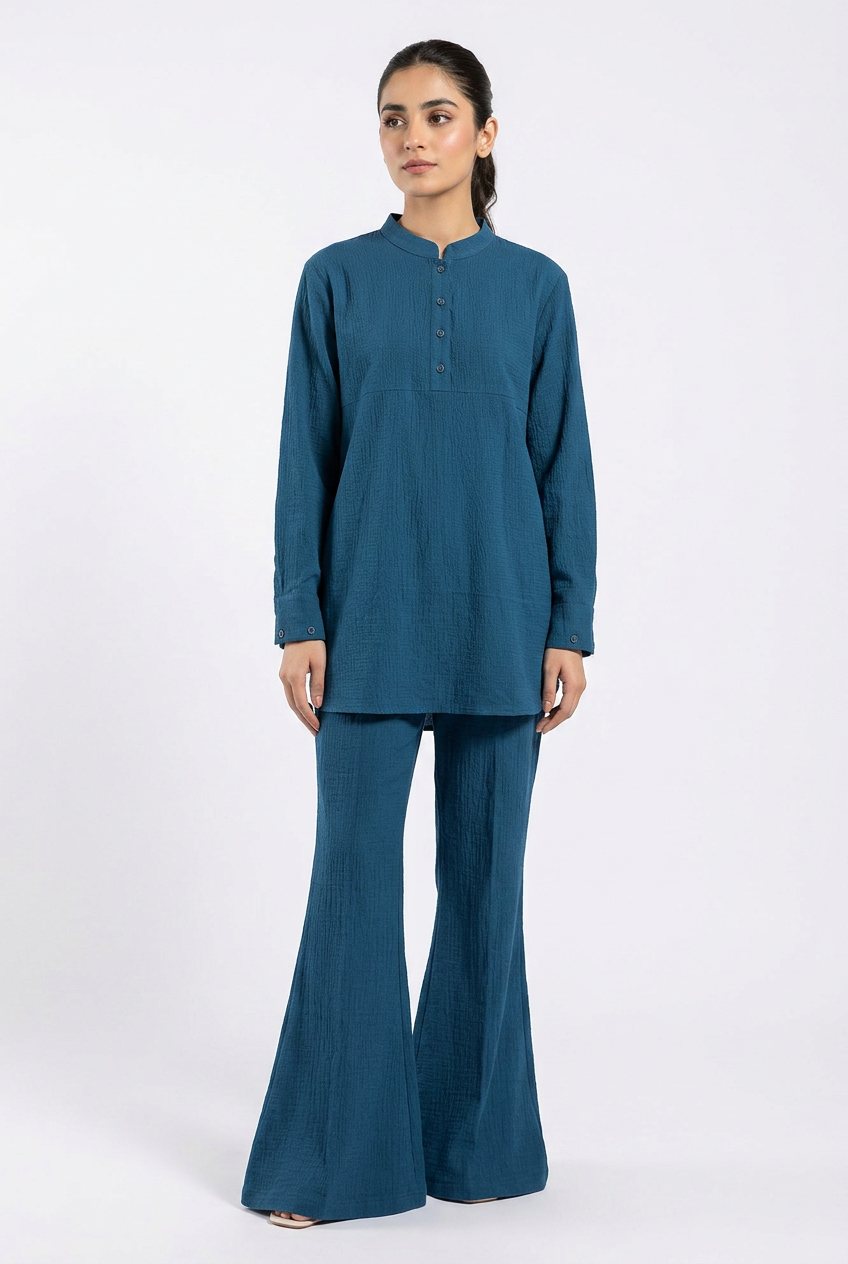 Neelam Blue Flare Trouser Set