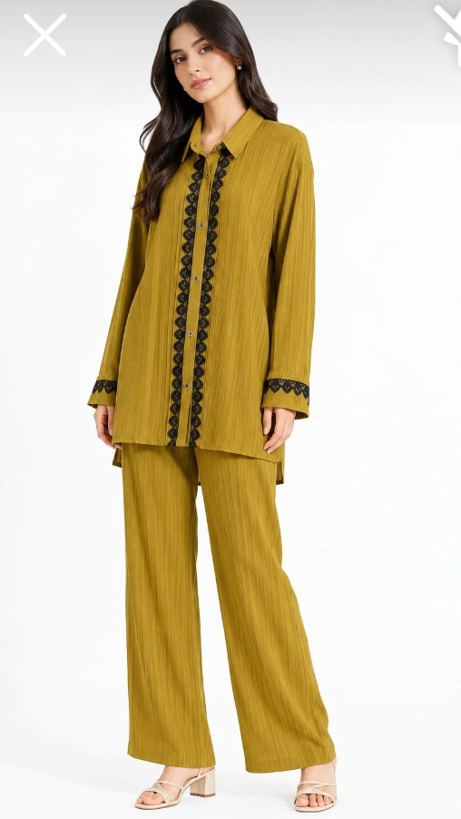Zarin Mustard Gold Cord Set